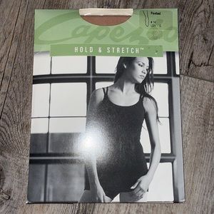 Capezio footed tan tights size S.